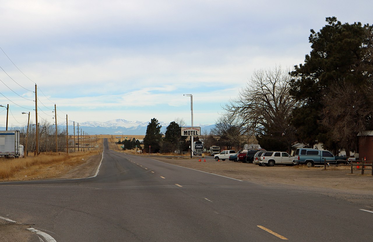Colfax Avenue at Watkins Road, Watkins, CO